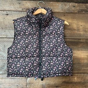 Aeropostale floral quilted puffer vest.
